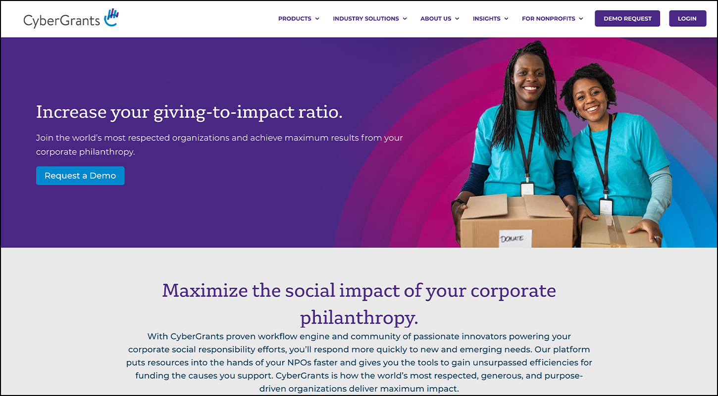 Learn more about CyberGrants, one of the top corporate giving software providers.
